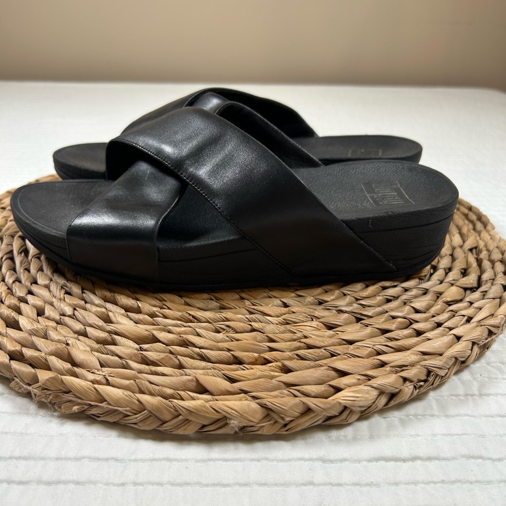 Fitflop Black Slide Sandals
